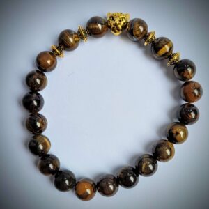 Tiger's Eye With Cheetah Charm 8mm Wexford (1)