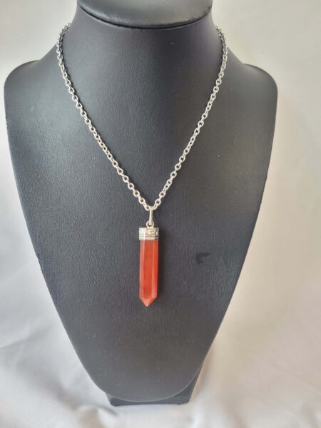 Carnelian Pointer Pendant & Chain 2 Wexford (1)