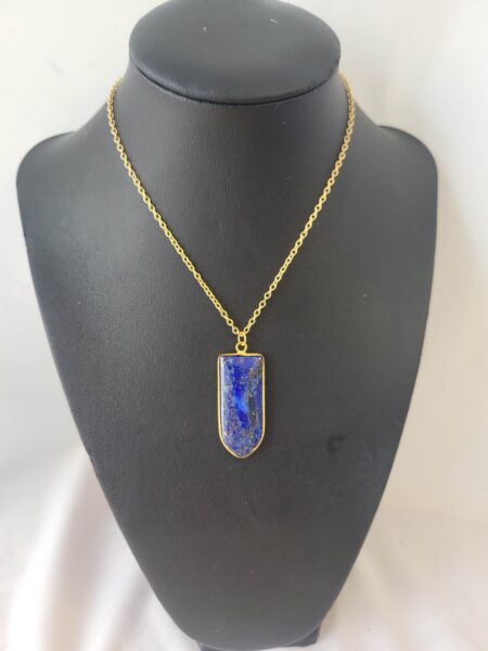 Lapis Lazuli Gold-tone Pendant & Chain Wexford (1)